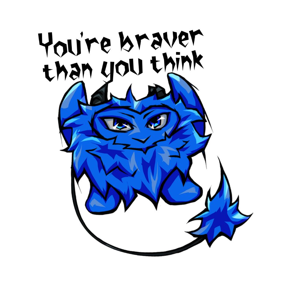 Attitude Hair Dye - You're Braver than you think - Brave Attidood Ensemble d'autocollants - 1 sticker -